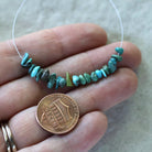 Natural Turquoise Chip Beads Nuggets Smooth 4-7mm 2” strand Vintage Turquoise Gemstone Beads DIY Jewelry Making December Birthstone
