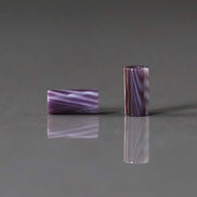 Natural Wampum Quahog Shell Tube Beads Smooth 4x8mm 2pc Natural Shell Accent Beads for DIY Jewelry Making Earrings Pendants