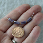 Natural Wampum Quahog Shell Tube Beads Smooth 4x8mm Natural Purple Shell Accent for DIY Jewelry Making