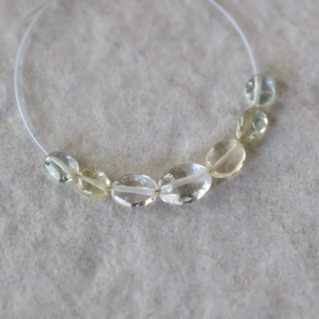 Natural Yellow Aquamarine Oval Beads Smooth 5mm Nuggets Stone Chunk Gemstone Bead Jewelry Making Craft Gift Beads March Birthstone