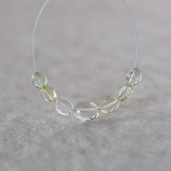 Natural Yellow Aquamarine Oval Beads Smooth 5mm Nuggets Stone Chunk Gemstone Bead Jewelry Making Craft Gift Beads March Birthstone