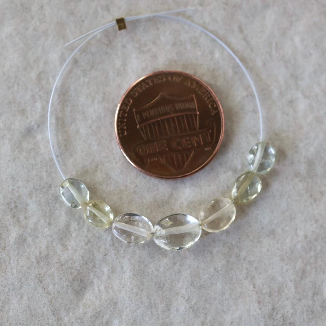 Natural Yellow Aquamarine Oval Beads Smooth 5mm Nuggets Stone Chunk Gemstone Bead Jewelry Making Craft Gift Beads March Birthstone