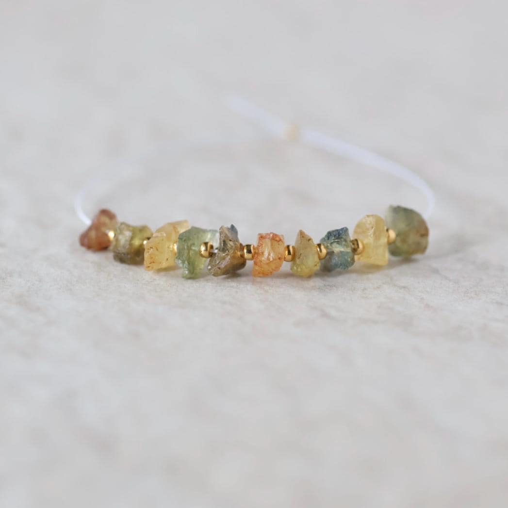 Natural Yellow Green Sapphire Beads Nuggets Raw Sapphire Chunks Gemstone for DIY Jewelry Making
