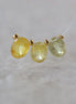 Natural Yellow Sapphire Beads Briolettes Oval Faceted 3 Pcs 5x7mm Faceted Drops Genuine Gemstone for DIY Jewelry Making Earrings Pendant