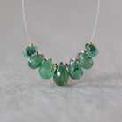 Natural Zambian Emerald Heart Bead Faceted 8mm Briolette Stone Gemstone Bead for DIY Jewelry Making Gift Beads May Birthstone