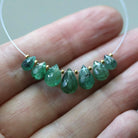 Natural Zambian Emerald Heart Bead Faceted 8mm Briolette Stone Gemstone Bead for DIY Jewelry Making Gift Beads May Birthstone