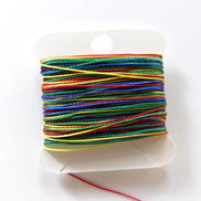 Ombre Rainbow 100% Nylon Thread Beading Cord Knotting DIY Jewelry Cord Variegated Strongbond Nylon 0.45mm 0.35mm 66 Feet