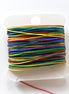 Ombre Rainbow 100% Nylon Thread Beading Cord Knotting DIY Jewelry Cord Variegated Strongbond Nylon 0.45mm 0.35mm 66 Feet