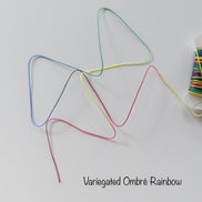 Ombre Rainbow 100% Nylon Thread Beading Cord Knotting DIY Jewelry Cord Variegated Strongbond Nylon 0.45mm 0.35mm 66 Feet