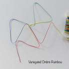 Ombre Rainbow 100% Nylon Thread Beading Cord Knotting DIY Jewelry Cord Variegated Strongbond Nylon 0.45mm 0.35mm 66 Feet