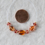 Orange Padparadscha Sapphire Beads Ival Smooth Faceted Rondelle Gemstone for DIY Jewelry Making Supplies