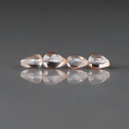 Peach Sapphire Teardrop Beads Smooth 4 PCs Genuine Gemstone Beads Jewelry Making Beading Craft Gift September Birthstone