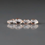 Peach Sapphire Teardrop Beads Smooth 4 PCs Genuine Gemstone Beads Jewelry Making Beading Craft Gift September Birthstone