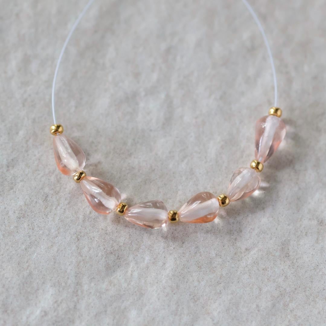 Peach Sapphire Teardrop Beads Smooth 6 PCs Genuine Gemstone Beads Jewelry Making Beading Craft Gift September Birthstone
