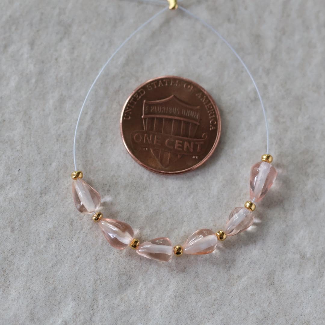 Peach Sapphire Teardrop Beads Smooth 6 PCs Genuine Gemstone Beads Jewelry Making Beading Craft Gift September Birthstone