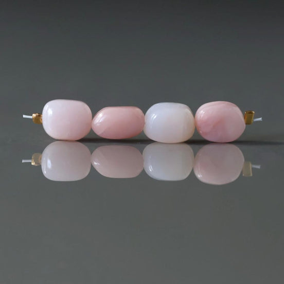 Peruvian Pink Opal Beads – Smooth Oval Natural Gemstone