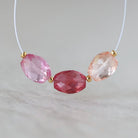 Pink Peach Padparadscha Sapphire Oval Beads Faceted 3 PCs 6x7-8mm Gemstone Beads for DIY Jewelry Making Supplies September Birthstone