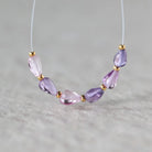 Pink Purple Sapphire Teardrop Beads - Smooth Drops Natural Gemstone 4 Pcs