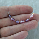 Pink Purple Sapphire Teardrop Beads - Smooth Drops Natural Gemstone 4 Pcs