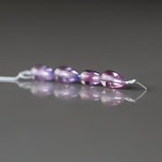 Pink Purple Sapphire Teardrop Beads Smooth 4 PCs Genuine Gemstone Beads Jewelry Making Beading Craft Gift September Birthstone