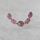 Pink Sapphire Bead Oval Smooth 5-7mm Nugget Stone Chunk Natural Gemstone for DIY Jewelry Making Supplies