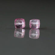 Pink Topaz Faceted Cube Beads Transparent Sparkly Gemstone Beads for Jewelry Making DIY Earrings Pendants December Birthstone