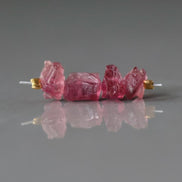 Pink Tourmaline Beads Raw Rough Nuggets 4 PCs Genuine Gemstone Beads DIY Jewelry Making Gift October Birthstone
