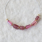 Pink Tourmaline Tube Beads Sticks 6 PCs Natural Gemstone for DIY Jewelry Making Supplies Earrings