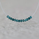 Rare 2.5mm AAA Grandidierite Faceted Beads Rondelle 1" Teal Gemstone for DIY Jewelry Making