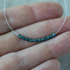 Rare 2.5mm AAA Grandidierite Faceted Beads Rondelle 1" Teal Gemstone for DIY Jewelry Making