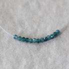 Rare 2.5mm AAA Grandidierite Faceted Beads Rondelle 1" Teal Gemstone for DIY Jewelry Making