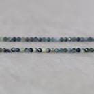 Rare 2.7mm Blue Yellow Sapphire Beads Faceted Round 15" Natural Gemstone for DIY Jewelry Making