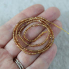 Rare 2mm Topazolite Beads Faceted Yellow Garnet Natural Gemstone for DIY Jewelry Making 15” Strand
