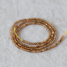 Rare 2mm Topazolite Beads Faceted Yellow Garnet Natural Gemstone for DIY Jewelry Making 15” Strand