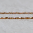 Rare 2mm Topazolite Beads Faceted Yellow Garnet Natural Gemstone for DIY Jewelry Making 15” Strand