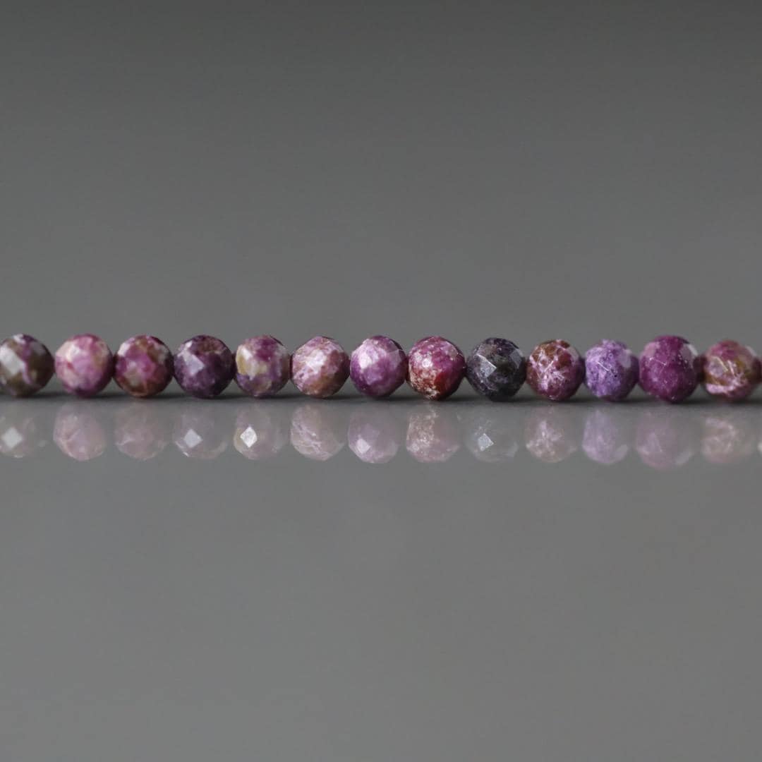 3m Rare Stichtite Faceted Beads 15" Purple Genuine Gemstone Beads Serpentine for Jewelry Making Beading Craft Gift Beads