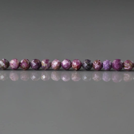 3m Rare Stichtite Faceted Beads 15" Purple Genuine Gemstone Beads Serpentine for Jewelry Making Beading Craft Gift Beads