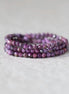 Rare 3mm Stichtite Faceted Round Beads 15"