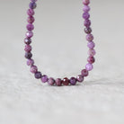 Rare 3mm Stichtite Faceted Round Beads 15"