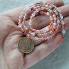 Rare 4mm Red Hematoid Quartz Beads Smooth Round Genuine Clear Quartz Beads 15" Gemstone Beads for Jewelry Making