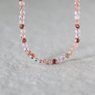 Rare 4mm Red Hematoid Quartz Beads Smooth Round Genuine Clear Quartz Beads 15" Gemstone Beads for Jewelry Making