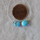 Rare 6mm Egyptian Prince Turquoise Beads Smooth Oval Nugget 2 Pcs Natural Gemstone for DIY Jewelry Making