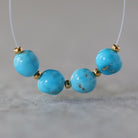 Rare AAA Blue Ridge Orvil Jack Turquoise Nugget Beads Smooth 6mm 4PCs Nevada Turquoise Gemstone Beads DIY Jewelry Making
