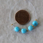 Rare AAA Blue Ridge Orvil Jack Turquoise Nugget Beads Smooth 6mm 4PCs Nevada Turquoise Gemstone Beads DIY Jewelry Making
