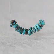Rare AAA Carico Lake Turquoise Chip Beads Nuggets Smooth 4-6mm 15 PCs Nevada Turquoise Gemstone Beads DIY Jewelry Making