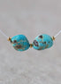 Rare AAA Carico Lake Turquoise Nugget Beads Smooth 7x10mm 2 PCs Nevada Turquoise Gemstone Beads DIY Jewelry Making