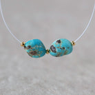 Rare AAA Carico Lake Turquoise Nugget Beads Smooth 7x10mm 2 PCs Nevada Turquoise Gemstone Beads DIY Jewelry Making