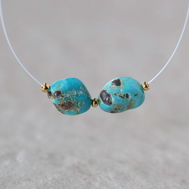 Rare AAA Carico Lake Turquoise Nugget Beads Smooth 7x10mm 2 PCs Nevada Turquoise Gemstone Beads DIY Jewelry Making