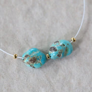 Rare AAA Carico Lake Turquoise Nugget Beads Smooth 7x10mm 2 PCs Nevada Turquoise Gemstone Beads DIY Jewelry Making