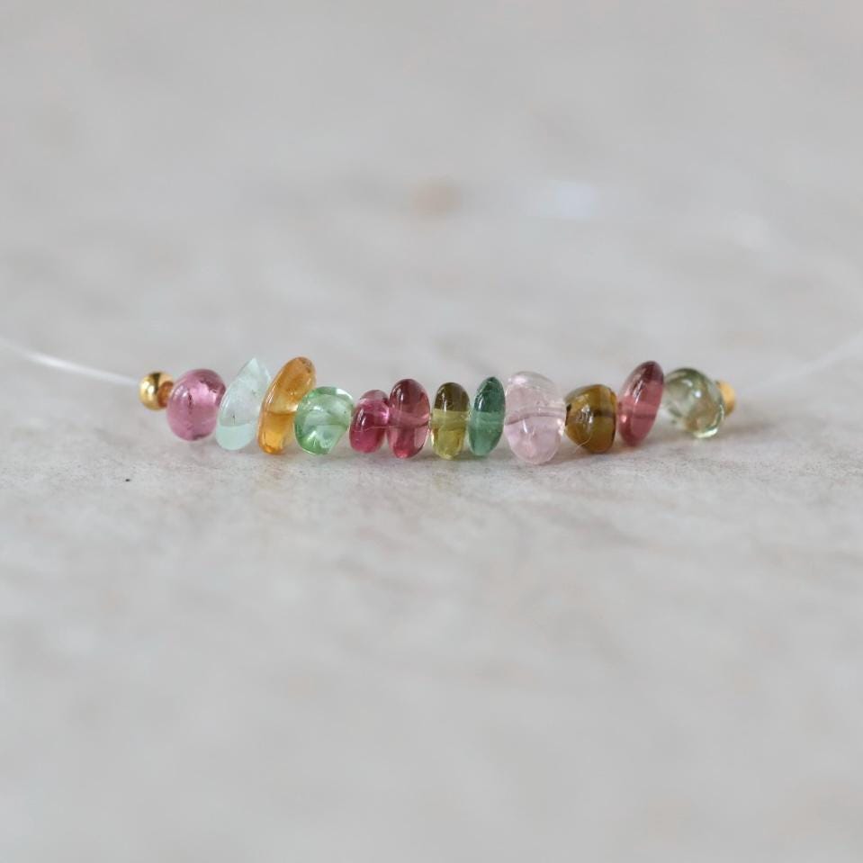 Rare AAA Congo Multi Tourmaline Beads Smooth Nuggets 12 Pcs Genuine Gemstone for DIY Jewelry Making
